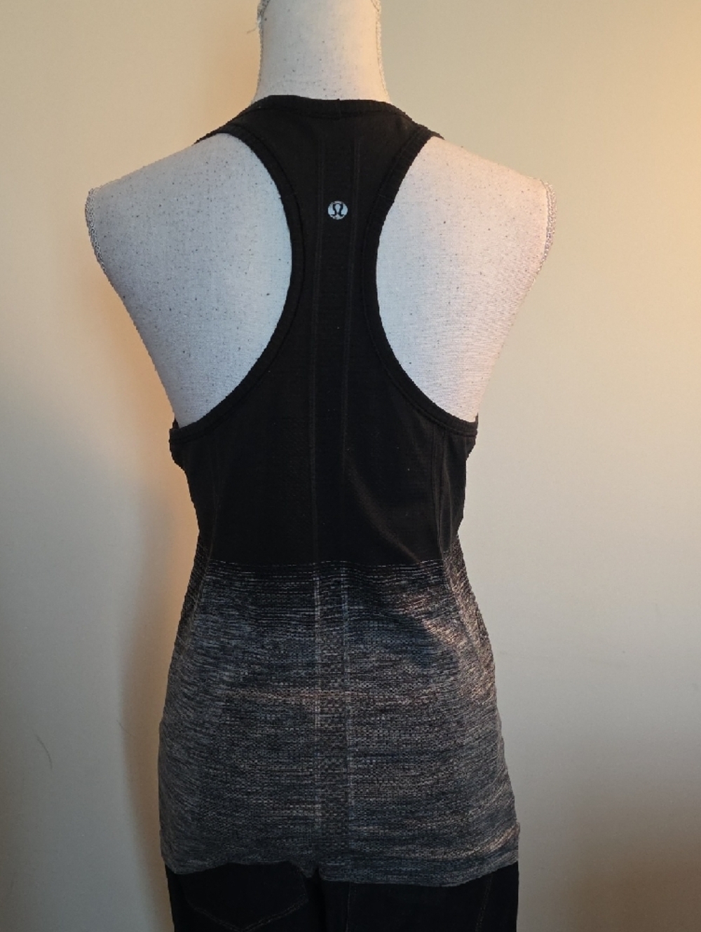 lululemon athletica Black to Heather Gray Ombre Racerback Tank - Picture 4 of 6